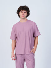 Textured Oversized T-Shirt : Mauve