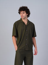 Knitted Resort Shirt : Olive