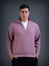 Half Zip Sweatshirt : Mauve Pink