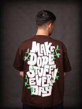 Printed Oversized T-Shirt : Brown
