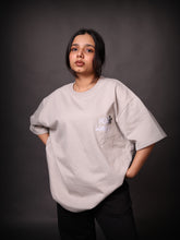 Embroidered Oversized T-Shirt : Steel Grey