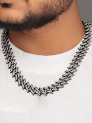 Icy Spiked Cuban Chain : Black
