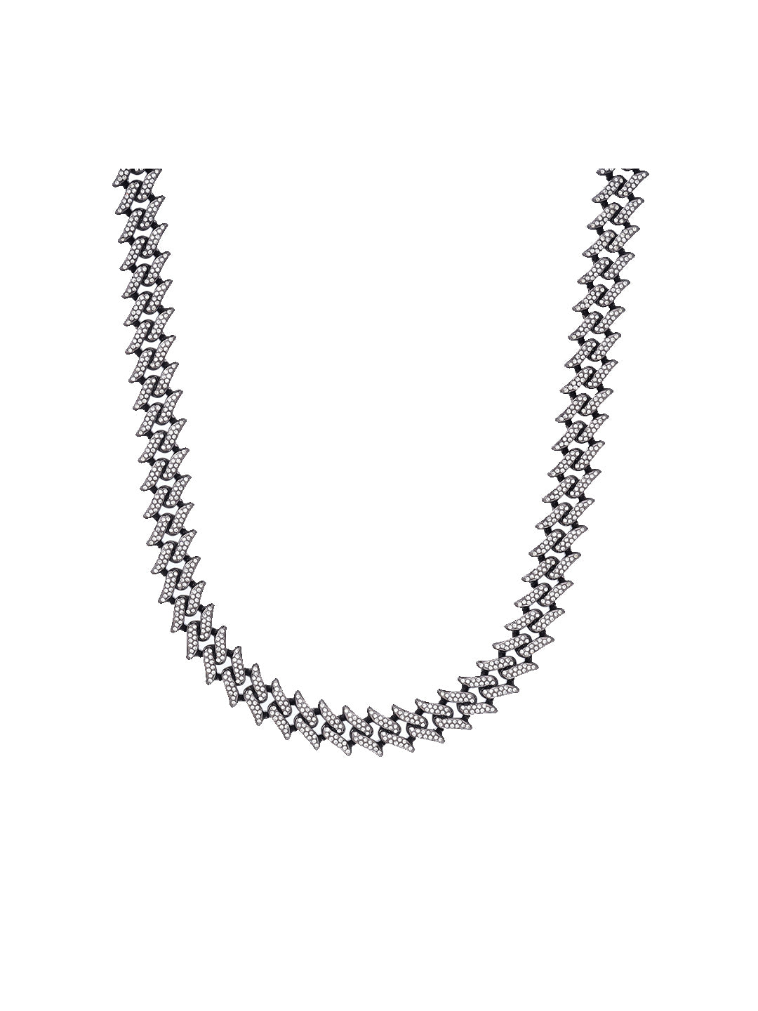 Icy Spiked Cuban Chain : Black