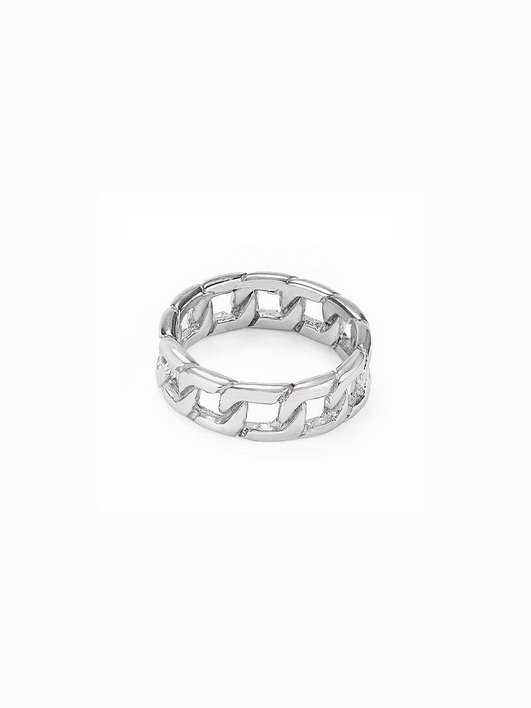 Cuban Ring : White Gold