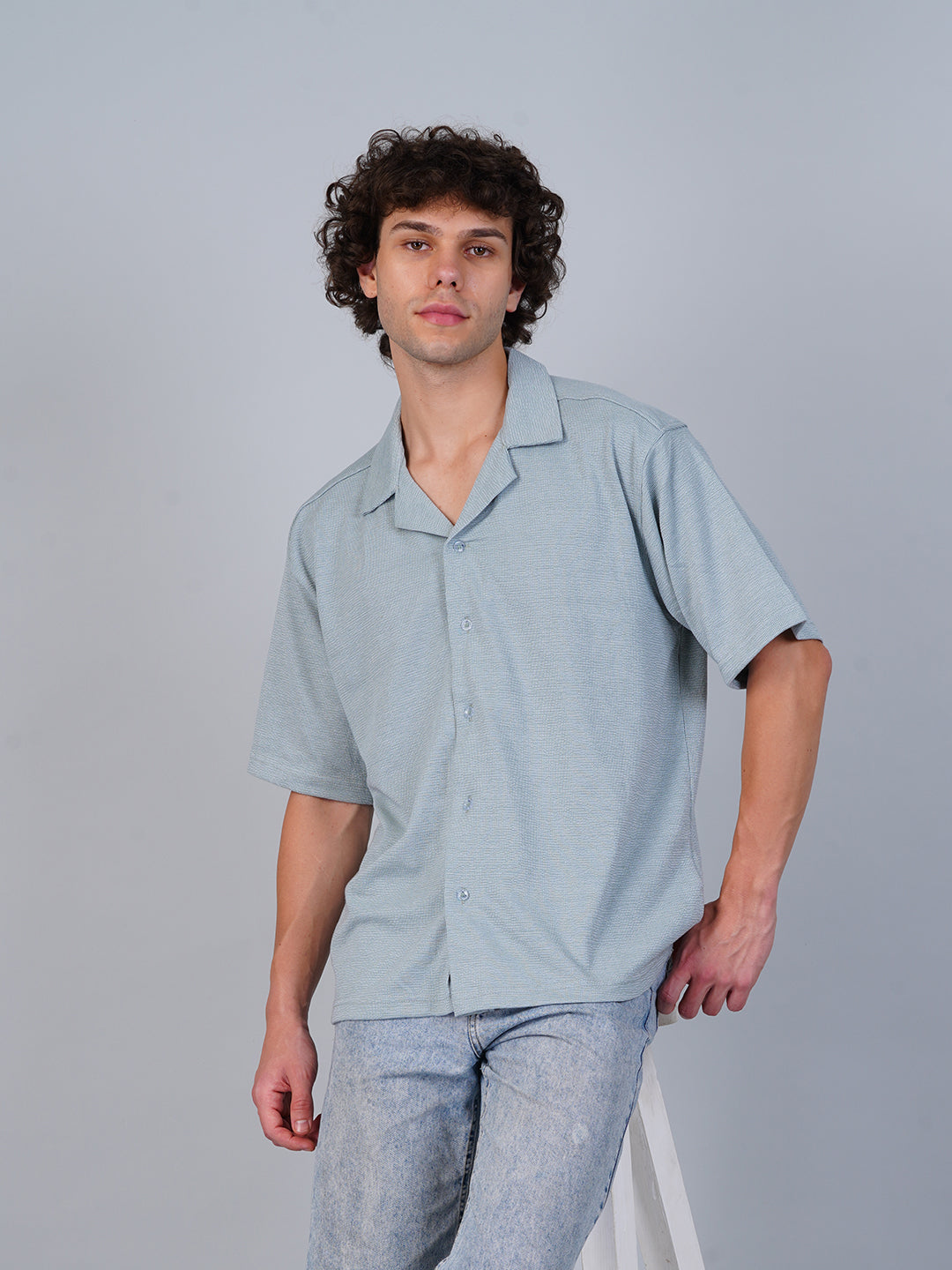 Resort Shirt : Blue Melange