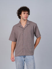Resort Shirt : Brown Melange