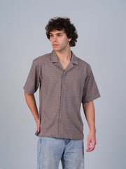 Resort Shirt : Brown Melange