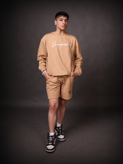 Embroidered Sweatshirt : Beige